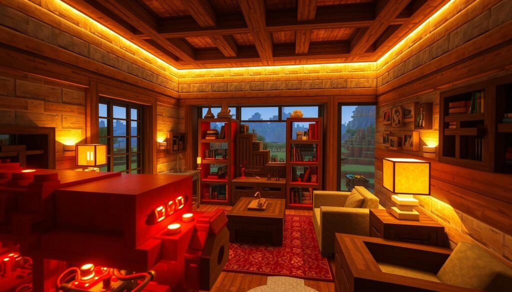 Minecraft interior design with Redstone
