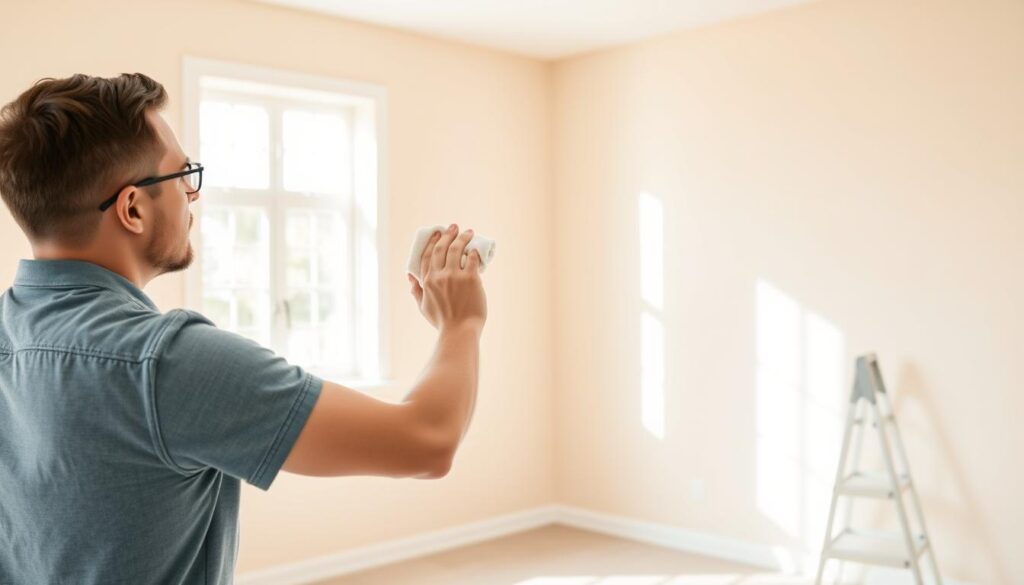 cleaning painted interior walls