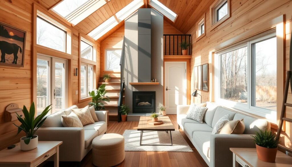 tiny home interior with natural light