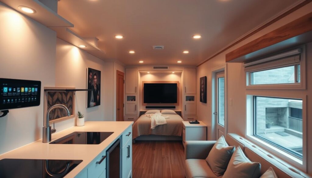 tiny home interiors with smart technology