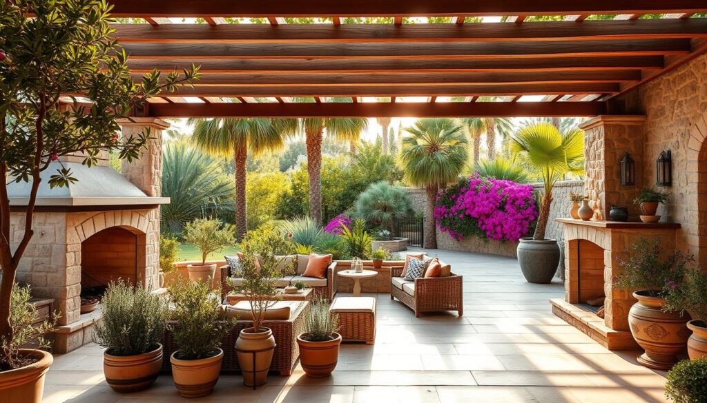 Mediterranean outdoor living space