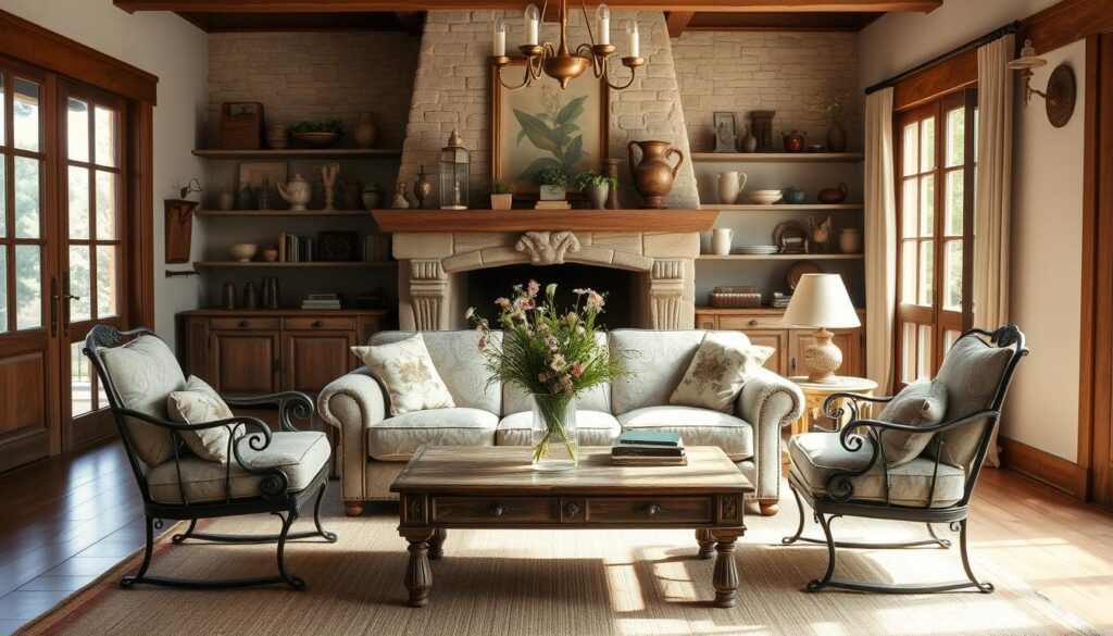 cozy living room with French Country style