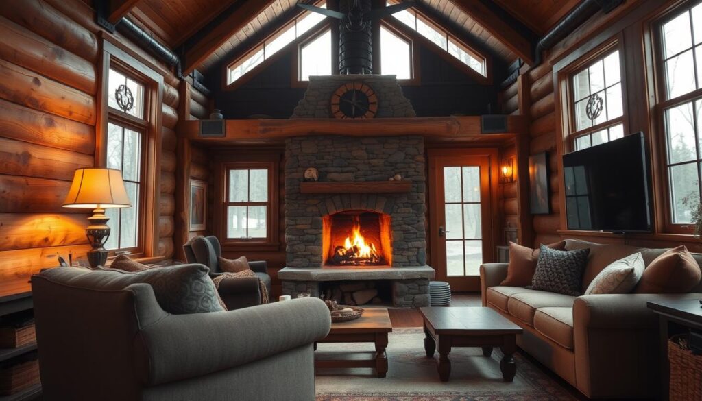 cozy tiny home living room