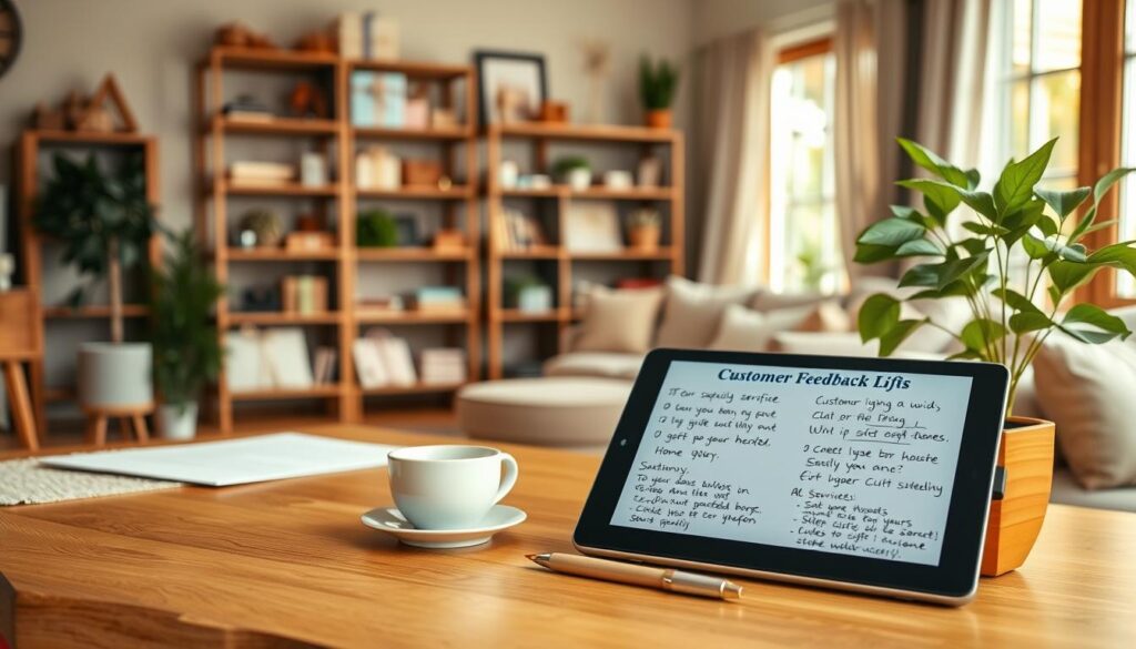 customer feedback for home interiors and gifts company
