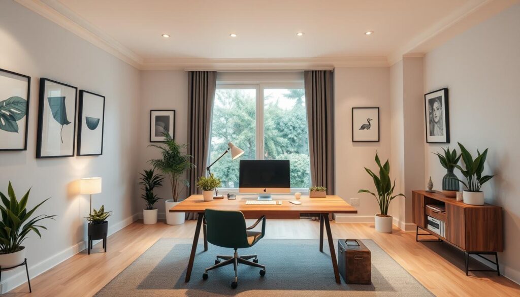 interior home office lighting